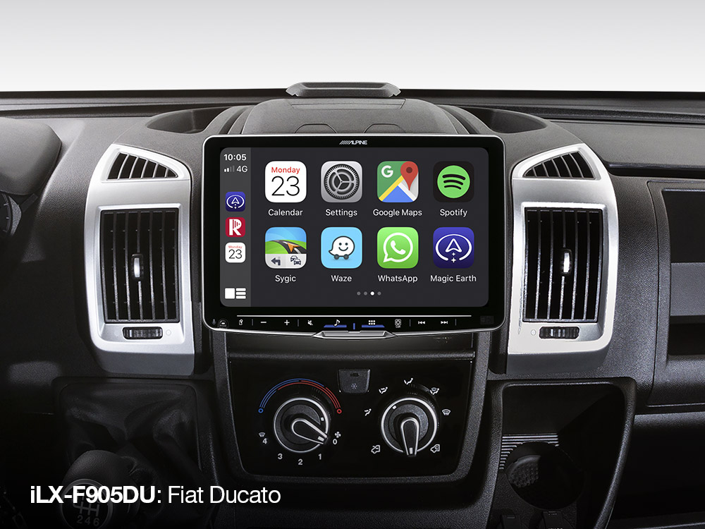 Alpine ILX-F905DU 9-Inch Media Receiver, featuring DAB+ digital radio, Apple CarPlay and Android Aut
