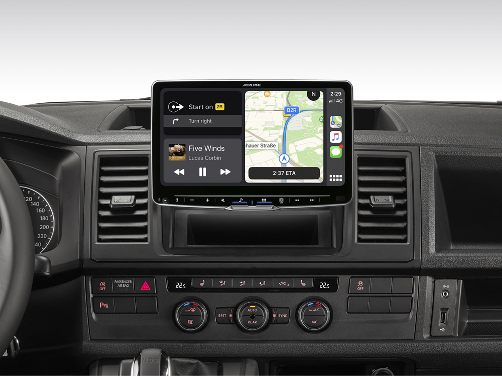 Alpine ILX-F905T6 9-Inch Media Receiver, featuring DAB+ digital radio, Apple CarPlay and Android 